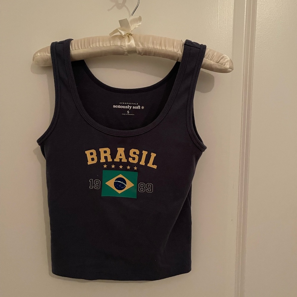 Aeropostale Navy Brasil Tank Top